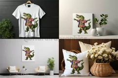 Laughing Alligator | Patriotic Clipart | 4th of July Product Image 2