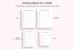 Half Hourly Planner Printable Product Image 2