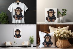 Cute Chimpanzee Clipart 03 variations Product Image 2