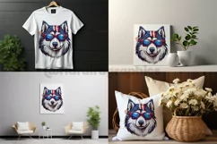 Malamute Dog| Patriotic Clipart | 4th of July Product Image 1