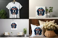 Saint Bernard Dog | Patriotic Clipart | 4th of July Product Image 2
