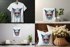 Lykoi Cat | Patriotic Clipart | 4th of July Product Image 2