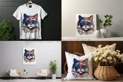 Laperm Cat | Patriotic Clipart | 4th of July Product Image 2