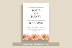 Minimalist Floral Wedding Invitation Canva Template Product Image 2