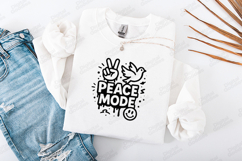 Peace Mode Minimal Monochrome Graphic for T-Shirts Product Image 2