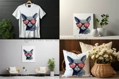 Korat Cat | Patriotic Clipart | 4th of July Product Image 2