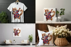 Laughing Cat | Patriotic Clipart | 4th of July Product Image 1