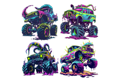 50 Monster Truck Clipart PNG Bundle Product Image 2