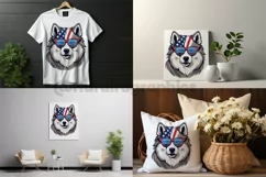 Malamute Dog| Patriotic Clipart | 4th of July Product Image 2