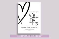 Minimalist Wedding Invitation Canva Template Product Image 2