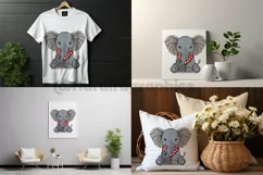 Funny Elephant| Patriotic Clipart | 4th of July Product Image 2