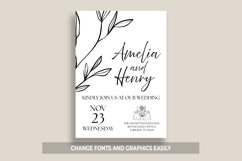 Minimalist Wedding Invitation Canva Template Product Image 2