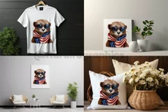 Cartoon Otter | Patriotic Clipart | 4th of July Product Image 2