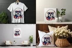 Bichon Frise Dog | Patriotic Clipart | 4th of July Product Image 2