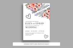 Watercolor Floral Wedding Invitation Template Product Image 2