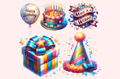 Birthday Clipart PNG Bundle Product Image 2