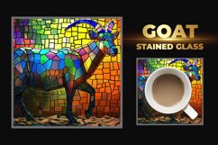 Goat Stained Glass Square Coaster Product Image 1