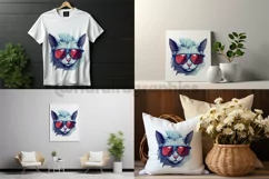 Lykoi Cat | Patriotic Clipart | 4th of July Product Image 2