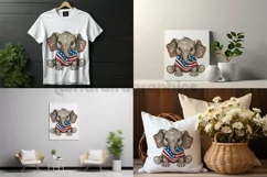 Funny Elephant| Patriotic Clipart | 4th of July Product Image 2