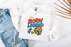 Born Legend Lion Graphic Quote Design for T-Shirts Product Image 2