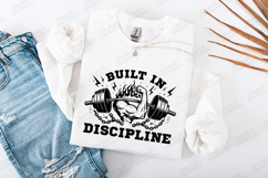 Built In Discipline Gym Fitness Motivational SVG Design Product Image 2