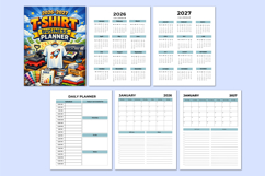 2026 - 2027 T-Shirt Business Planner Canva templates Product Image 2