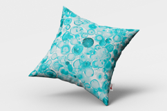 Teal Bubbles Seamless Pattern and Digital Paper Background Product Image 2