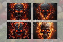 Burning Skull Cutting Board Design - 04 Variations Product Image 2