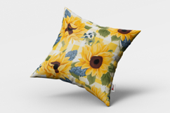 Sunflower Gingham Seamless Patterns Background Product Image 2