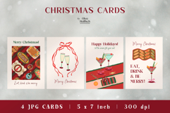 Merry Christmas Cards. Festive Happy Holidays Greeting Cards Product Image 2