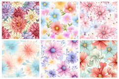 Pastel Flowers Seamless Pattern and Digital Paper. Product Image 2