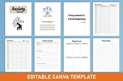 Editable Anxiety Journal Canva Template Product Image 2