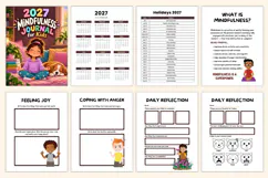 2027 Mindfulness Journal for Kids Kdp interiors Product Image 2
