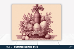 Vintage Easter Basket, Leather Style, Cutting Board PNG Product Image 1