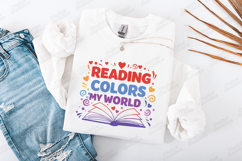 Reading Colors My World Cute Book Lover SVG Design Product Image 1