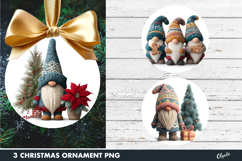 Cute Gnome Ornament Sublimation PNG Product Image 1