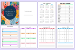 2026 Wellness &amp; Lifestyle Organizer Canva Templates Product Image 2