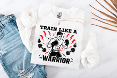 Train Like a Warrior Boxing Gym Motivational SVG Product Image 2