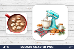 Christmas Kitchen Coaster PNG, Kitchen Mixer PNG Product Image 1