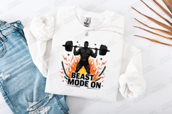 Beast Mode On Fitness Gym Motivational Workout Design Product Image 2