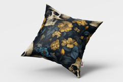 Tropical Leaves &amp; Skull Seamless Pattern Design Product Image 2