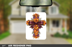 Easter Cross, Leather Religious Cross, Air Freshener PNG Product Image 1