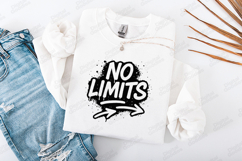 No Limits Motivational Graphic Design for Apparel Product Image 2
