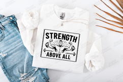 Strength Above All Fitness Motivational Gym SVG Product Image 2