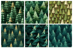 3D Pine Trees Seamless Patterns Background Product Image 2