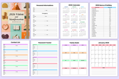 2026 Vision &amp; Manifestation Workbook Canva Templates Product Image 2
