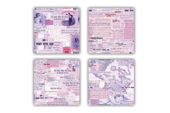 Vintage Purple Ephemera, Seamless Digital Scrapbooking Paper Product Image 2