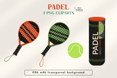 Padel Equipment PNG Clipart. Padel Rackets and Padel Balls Product Image 2
