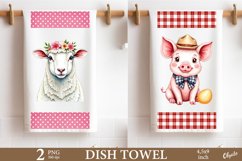 Farmhouse Easter Sublimation. Kitchen Towels Easter Product Image 1