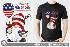 4th of July USA Patriotic Gnome Png Sublimation Design Product Image 5